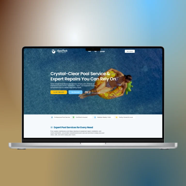 AquaFresh Pool Service - Weebik Website design (1)